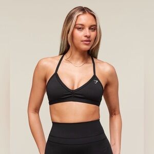 Gymshark Strappy Sports Bra - Black (Size M)